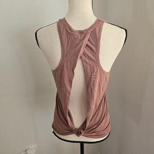 Lululemon womens pink open back tank